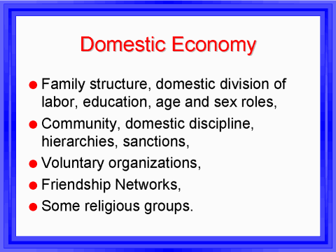 Domestic Economy