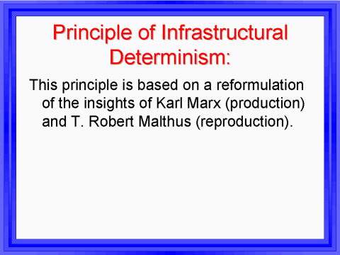 Principle of Infrastructural Determinism: