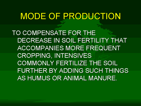 MODE OF PRODUCTION